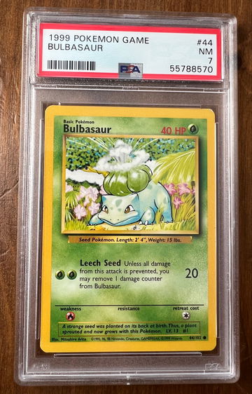 1999 Pokémon Base Set Bulbasaur PSA 7