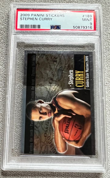 Stephen Curry 2009 Panini Rookie PSA 9 #189 Steph RC Stickers Low Pop