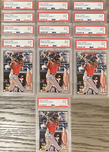 (13) 2020 Topps Yordan Alvarez RC - PSA 9 Mint