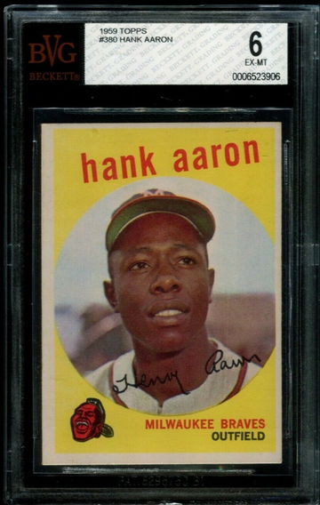 1959 Topps #380 Hank Aaron BVG 6 