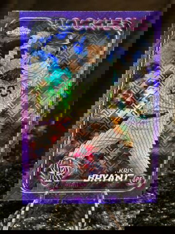 2024 Topps Chrome LOGOFRACTOR KRIS BRYANT /250 PURPLE Refractor Rockies ColorMat