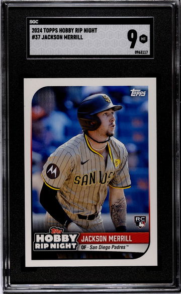2024 Topps Hobby Rip Night Jackson Merrill #37 RC SGC 9