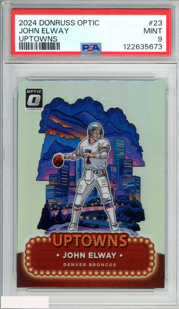 2024 PANINI DONRUSS OPTIC UPTOWNS JOHN ELWAY #23 BRONCOS HOF PSA 9 MINT