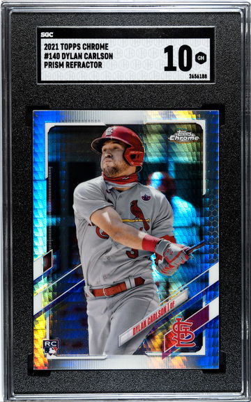 Dylan Carlson - 2021 Topps Chrome Prism Refractor #140 RC SGC 10