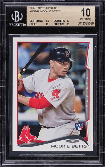 2014 Topps Update Mookie Betts BGS 10 Pristine #US26A