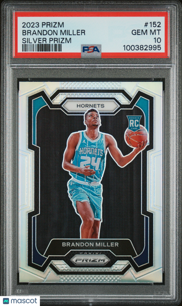 2023 Panini Prizm Brandon Miller #152 Silver PSA 10