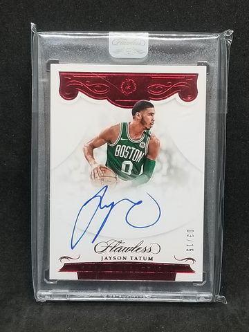 2017-18 Jayson Tatum Flawless Ruby  03/15 Rc Auto SSP 