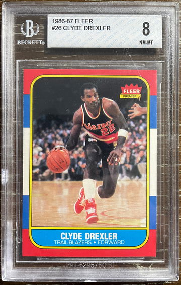1986 Fleer Clyde Drexler BGS 8