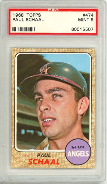 1968 Topps Paul Schaal #474 PSA 9 P1269