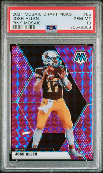 2021 Panini Mosaic Draft Picks Josh Allen Pink Prizm 3/25 PSA 10 Gem Mint SSP