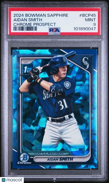 2024 Bowman Sapphire Edition Chrome Prospects Aidan Smith #BCP45 PSA 9