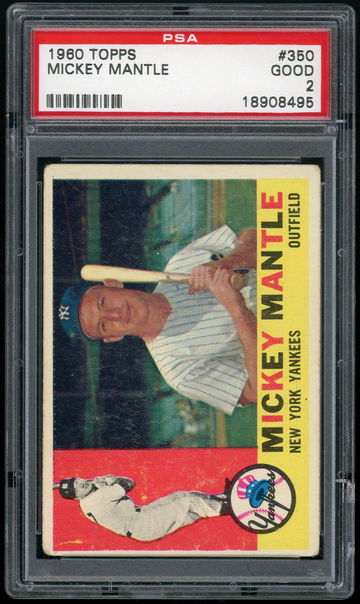 1960 Topps Mickey Mantle PSA 2
