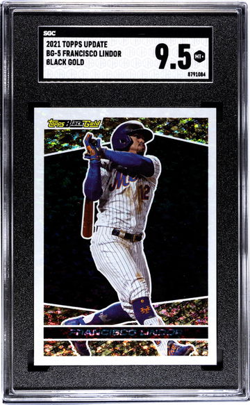 2021 Topps Update #BG-5 Francisco Lindor Black Gold SGC 9.5