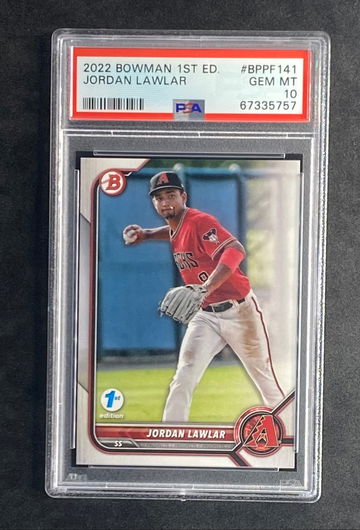 2022 Bowman 1st Edition Jordan Lawlar PSA 10
