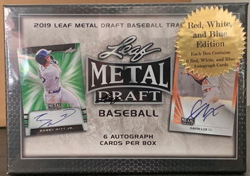 2019 Leaf Metal Draft Baseball RED WHITE & BLUE Edition Sealed Box