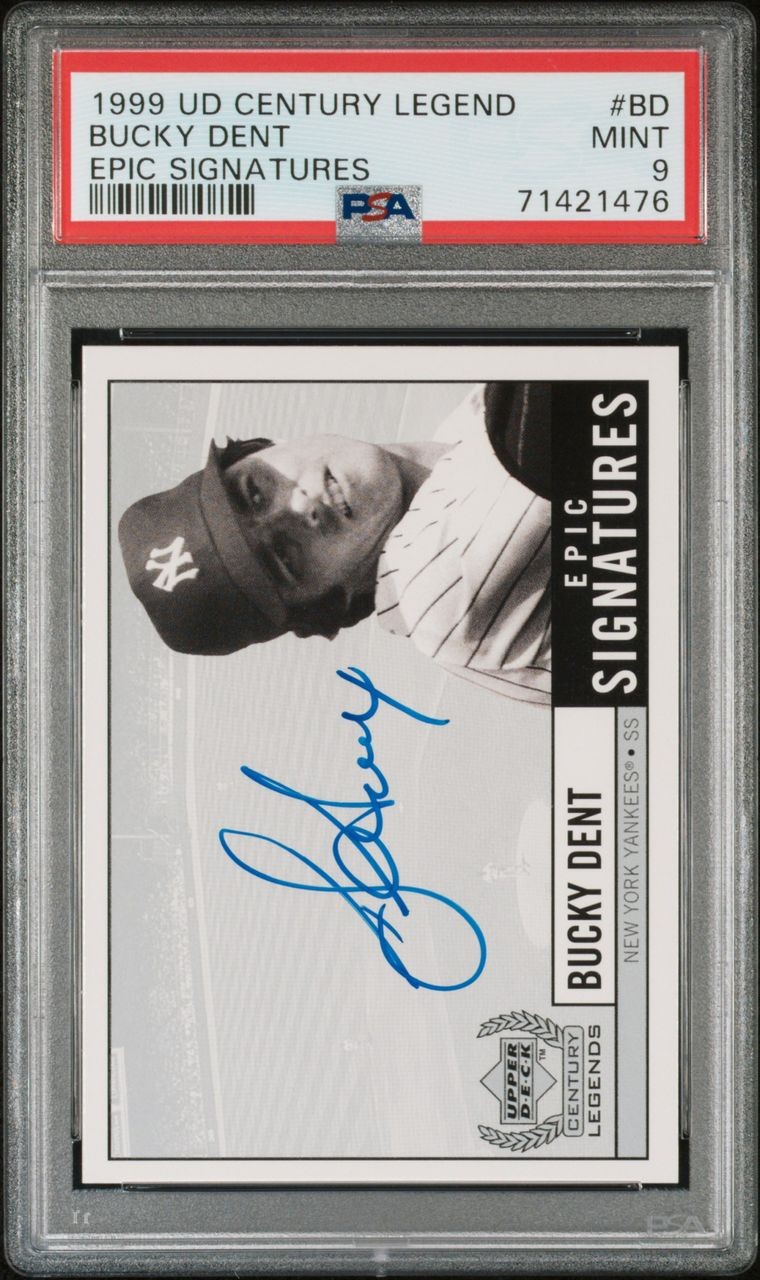 1999 Upper Deck Century Legends Epic Signatures Bucky Dent
