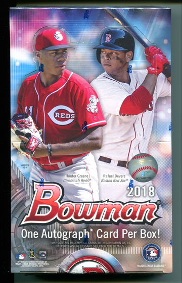 2018 Bowman Baseball Hobby Box (1 Auto), Factory Sealed