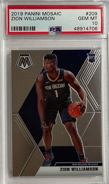 2019 Mosaic Zion Williamson #209 Rookie Gem Mint PSA 10