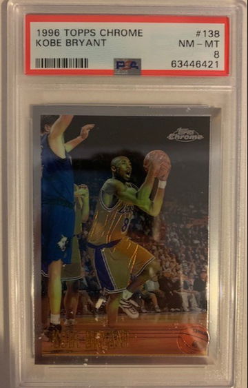 1996 Topps Chrome Kobe Bryant Rookie RC PSA 8 NM-MT