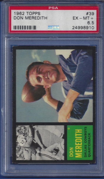 1962 Topps #39 Don Meredith PSA 6.5 (BillsGridironGreats)