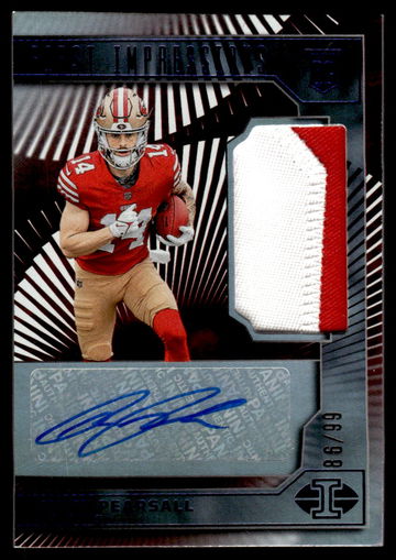 2024 Panini Illusions First Impressions Ricky Pearsall #109 RC RPA /99