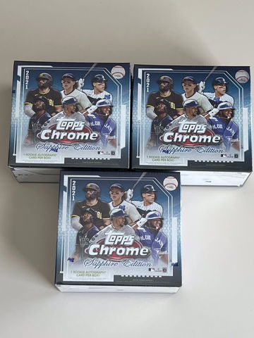 2021 Topps Chrome Sapphire -3 Box Lot