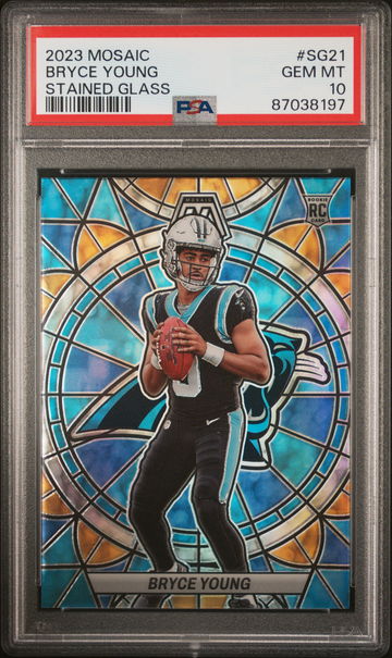 2023 Panini Mosaic #SG-21 Bryce Young Stained Glass Prizm PSA 10