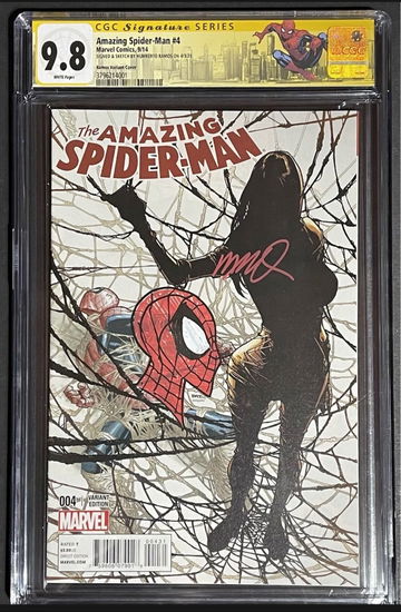 Amazing Spider-Man #4 Signed & Color Sketch Ramos 1:10 Silk 2014 