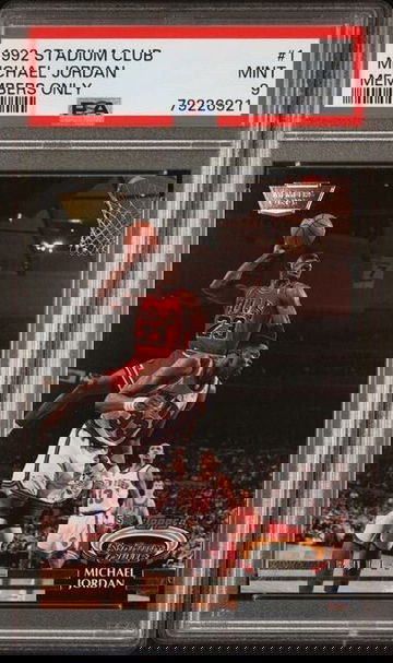 1992-93 Topps Stadium Club Members Only Michael Jordan #1 PSA 9 MINT HOF