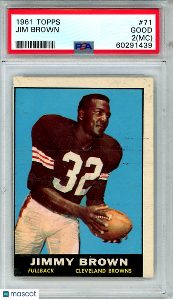 1961 Topps Jim Brown #71 MC PSA 2