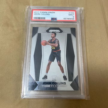 JOHN COLLINS hawks 2017-18 Prizm #109 Rookie Card RC PSA MINT 9