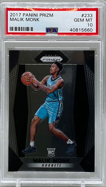 2017 Panini Prizm Malik Monk PSA 10 Gem Mint