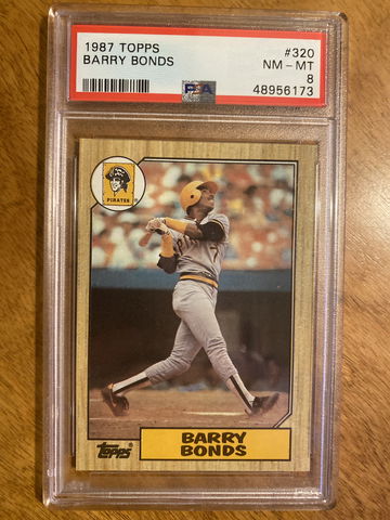1987 Topps Barry Bonds #320 PSA 8