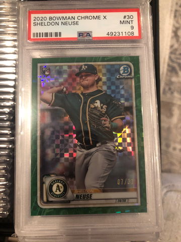 2020 Bowman Chrome X psa 9 Sheldon Neuse /31