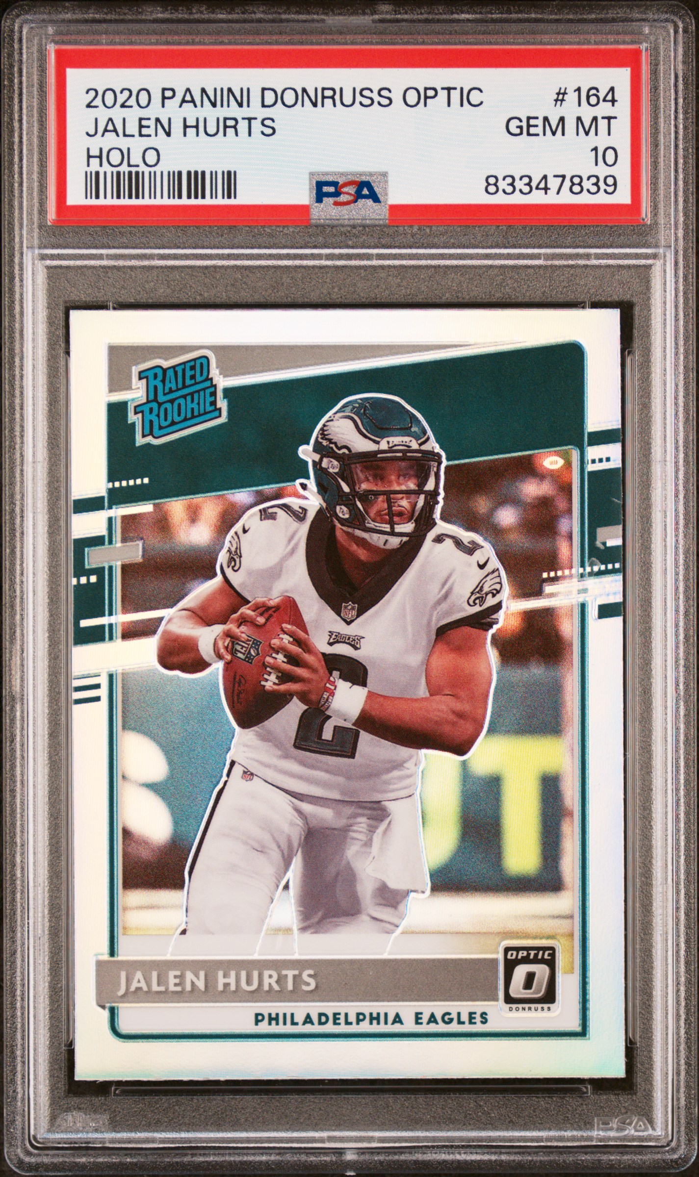 2020 Panini Donruss Optic Jalen Hurts #164 Holo PSA 10