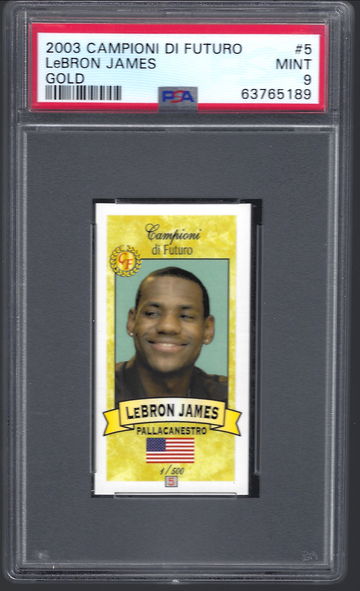 2003 Lebron James Campioni Di Futuro Gold  #/500 PSA 9 Rookie