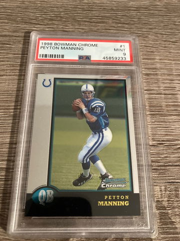 1998 Bowman Chrome Peyton Manning Rookie PSA 9 