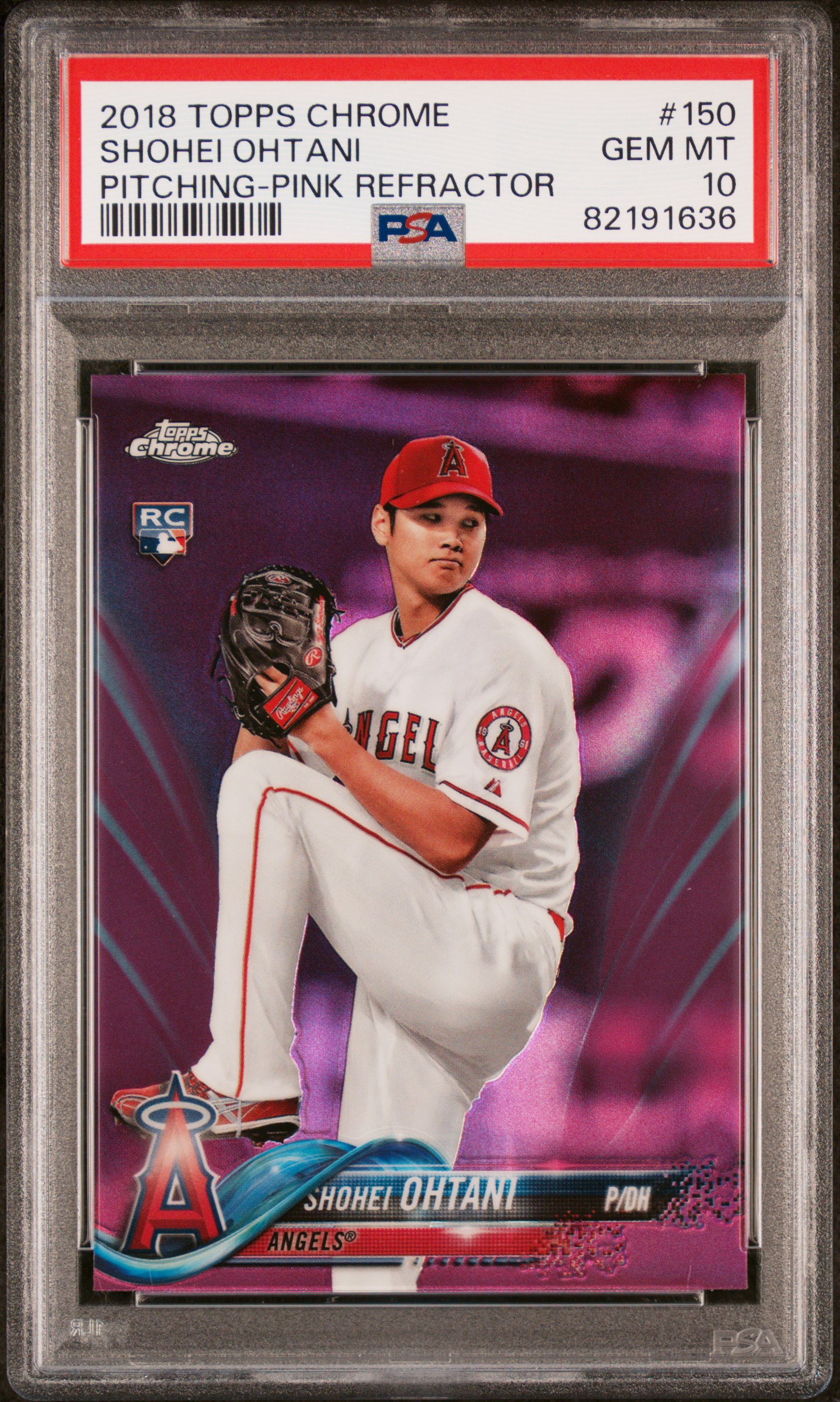 2018 Topps Chrome Shohei Ohtani #150 PINK REFRACTOR PSA 10