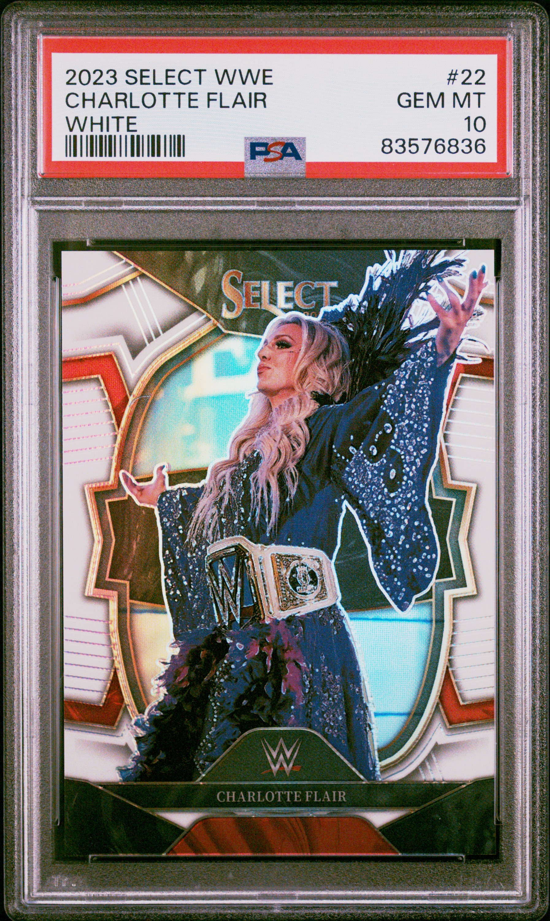 2023 Panini Select WWE Charlotte Flair WHITE 048/125 #22 PSA 10 GEM MINT