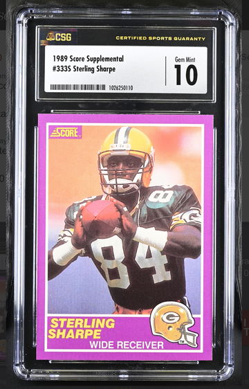 1989 Score Supplemental STERLING SHARPE RC CSG 10 POP 3