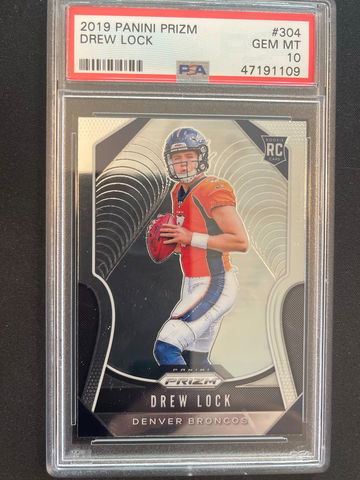 2019 Panini Prizm Drew Lock PSA 10