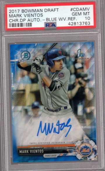 Mark Vientos 2017 Bowman Blue Wave Refractor Auto