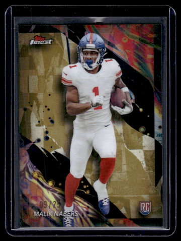 2024 Topps Finest Finest Performance Malik Nabers #190 RC /25