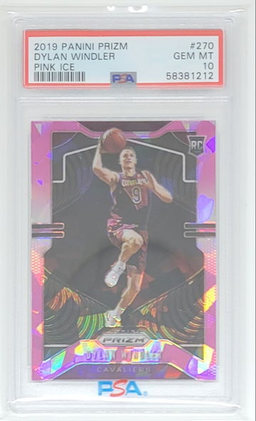 2019 PRIZM DYLAN WINDLER PINK ICE SP RC #270 PSA 10 GEM MINT CAVS ROOKIE POP 6