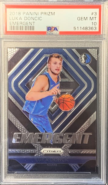 2018 Panini Prizm Emergent Luka Doncic PSA 10