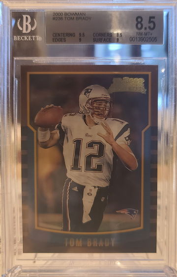 2000 Bowman Tom Brady BGS 8.5