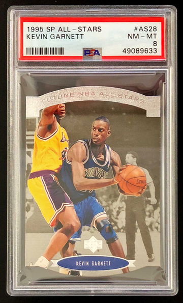 1995-96 Upper Deck SP All-Stars Kevin Garnett #AS28 Rookie RC HoF Die-Cut - PSA 8 NM-MT! Celtics Timberwolves