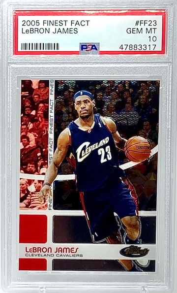 2005 Topps Finest LeBron James Topps Finest Fact /1899 PSA 10 Gem Mt