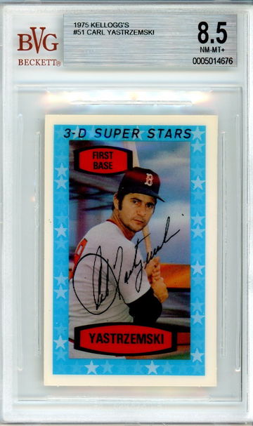 1975 KELLOGG'S CARL YASTRZEMSKI BVG 8.5