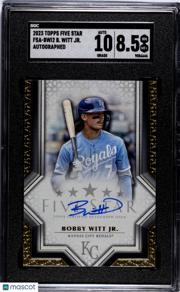 2023 Topps Five Star Bobby Witt JR. #FSA-BWI2 Autograph SGC 8.5 Auto 10